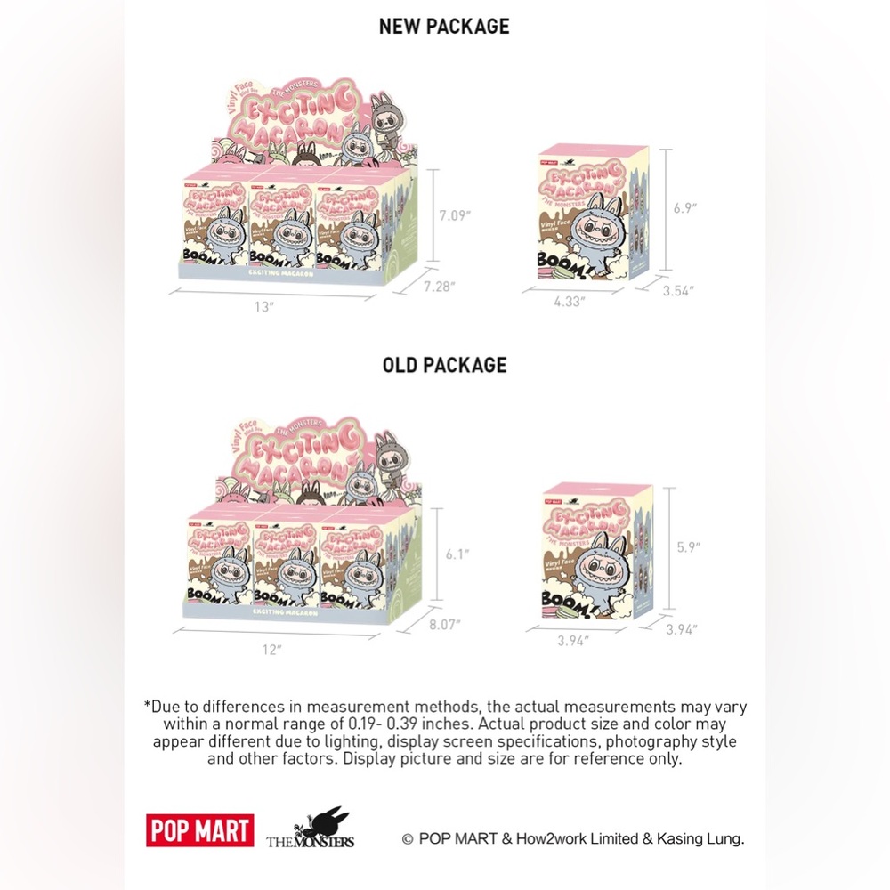 Pop Mart The Monsters Exciting Macaron Sea Salt Coconut Labubu Pendant Blind Box - Picture 3 of 12